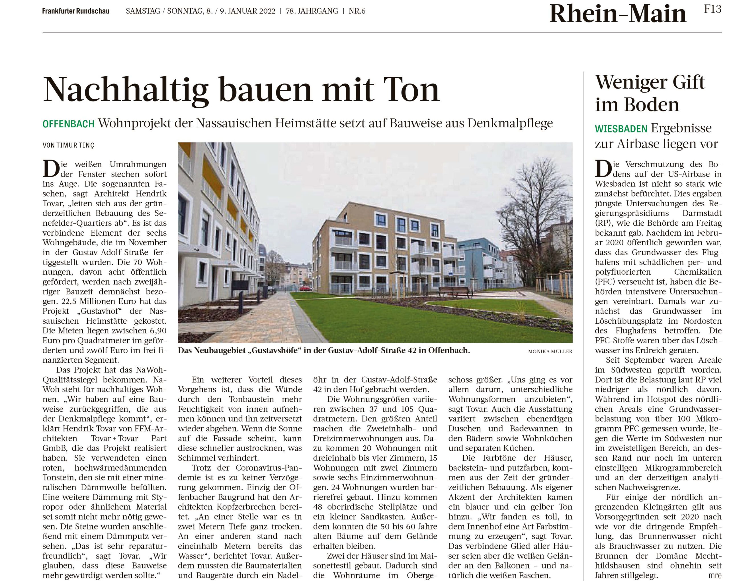 Gustav-Adolf-Strasse Artikel Frankfurter Rundschau FFM-ARCHITEKTEN